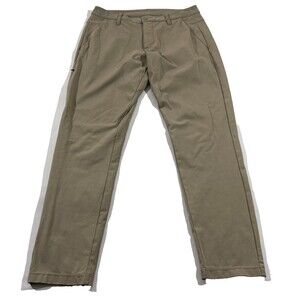 BYLT Pants Mens Khaki Tan Everyday 2.0 Slim Performance Stretch Preppy Chino 33